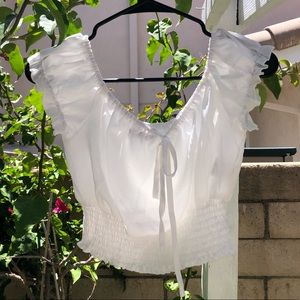 ‼️SOLD‼️white off the shoulder top